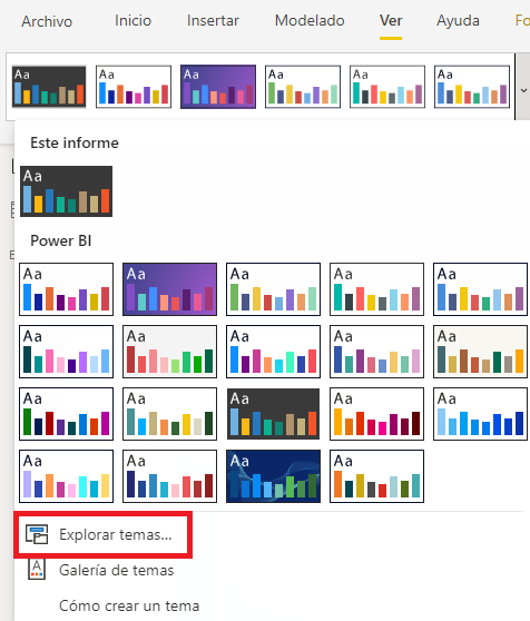 exportar tema power bi