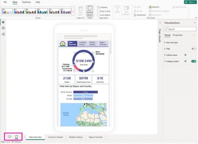 layout switcher power bi